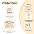 Set(13pcs) Baby Monthly Milestone Cards Sign - Double Sided Wooden Milestone Cards with Rainbow Design, Wooden Circles