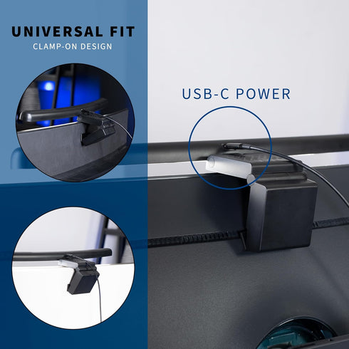 5 Desk-LTSB2 VIVO Universal LED Curved Computer Monitor Light Bar, USB Powered Screen Lamp for Home Office, Level