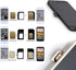 SaiTech IT 20 Pack New Nano and Micro Sim Adapter With Eject Pin Needle - Easy to Use and Store - Black