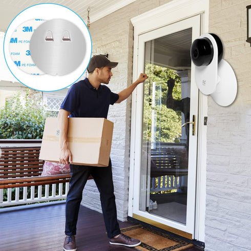 4 Pack Indoor Wall Mount for Yi Home Security Camera - No Punching, Simple Installation