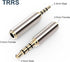 2.5mm to 3.5mm Adapter and 3.5mm to 2.5mm Adapter, Gold Plated Jack Stereo Full Metal Connector Converter for Smartphones, Headphone, Mic, Tablets Support MIC Function