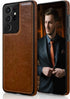 LOHASIC for Galaxy S21 Ultra Case, 5G Premium Luxury Leather, Slim Fit Style Full Body Protective Cover for Samsung
