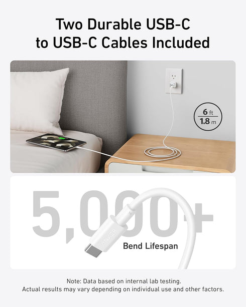 Anker Nano Charger, 2-Pack 20W Compact Fast Charger with PowerIQ Technology for iPhone and More