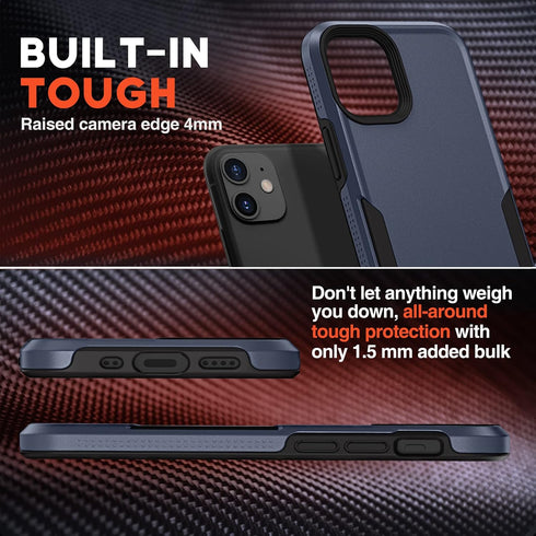 NTG 2023 New Designed Heavy-Duty Case for iPhone 11 (6.1 Inch), Tough Rugged Lightweight Slim Shockproof - Dim Grey
