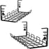No Drill Cable Management Tray Under Desk, 2 Pack 15.7" Clamp to Desk, Sturdy Metal Rack for Home Office