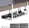 Under Desk Cable Management Tray, Xpatee Upgraded Wire Management with Clamp for Computer Cable Rack, No Damage White