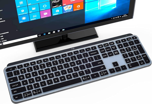 Silicone Keyboard Cover Skin for Logitech MX Keys/Craft Advanced Wireless Keyboard, Ultra Thin Protector Skin - Black