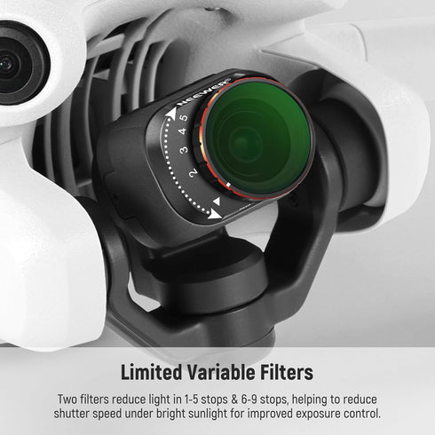NEEWER Variable ND Filter Set for DJI Mini 4 Pro, 4 Pack ND2-ND32 (1-5 Stops)/ND64-ND512 (6-9 Stops) Multi Coated