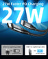 USBC to Lightning Cable for iPhone, 3FT 2 Pack, Fast Charger Nylon Lightning to USB C Cable, Compatible with iPhone