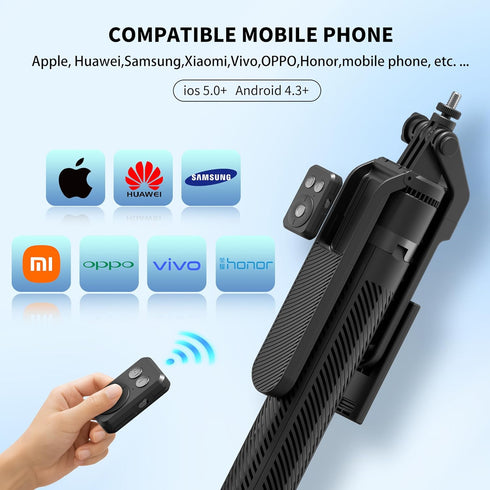 SYHsdzg 70" Tripod for Phone, Portable All in One Extendable Cell Phone Tripod Stand, Tall Travel Tripods for Recording