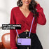 Furiet Samsung Galaxy S21 FE 5G Wallet Case, Detachable Crossbody Strap Zipper Purse with Multi Card Slot, PU Leather