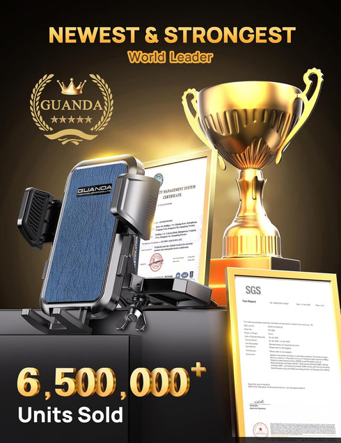 GUANDA TECHNOLOGIES CO., LTD. 360 17 16 15 2026 Slot Phone Mount, Military-Grade Stable Car Phone Holder [Thick Cases