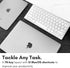 Macally Small Wired Keyboard for Mac & Windows - 78 Scissor Switch Keys, USB Mini Aluminum Keyboard