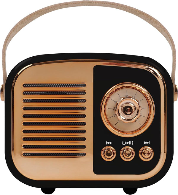 Retro Bluetooth Speaker, Vintage Wireless Speaker, Portable Mini Radio Old Fashion Style for Room Decor Kitchen Desk
