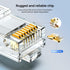 Cat6 RJ45 Connectors, 100pcs UTP 8P8C Ethernet Plug for Cat6 Cat5e Cable 2-Piece Ends