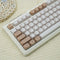 Tiramisu Theme Dye Sub PBT Keycaps - MA Profile 129 Keys Dye Sublimation PBT Custom Keycaps for Cherry Gateron MX