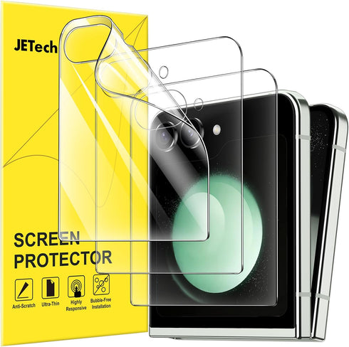 JETech 3-Pack Full Coverage Screen Protector for Samsung Galaxy Z Flip 6, Case Friendly, HD Clear