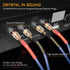 UCINNOVATE Bi-Wired Speaker Cable with Pin Banana Plugs, 13 AWG 2 Pack 9.8Ft Speaker Wire with Gold-Plated Plugs,