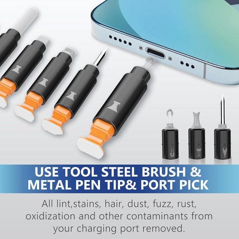 iPhone Cleaning Kit, iPhone Charging Port Cleaner, Cell Phone Repair Tool for AirPod Pro, iPad, Lightning Charger Cables