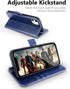 OCASE iPhone 11 Wallet Case, PU Leather Flip with Card Holder, Kickstand, Magnetic Closure, TPU Shockproof (Blue)