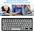 HXMJ-Large Print Mini Bluetooth Keyboard Compatible with iPad, iPhone, MacBook for Seniors and Visually Impaired, White