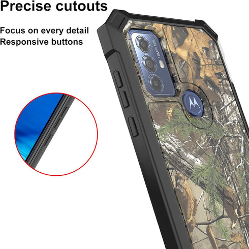 Ailiber Moto G Power 2022 Case, Moto G Play 2023 Case with Screen Protector, Dual Layer Shockproof Protection, Camo