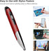 lychee Rechargeable Pocket Pen Mouse, Left/Right-Handed Wireless Optical Ergonomic Mouse with Stylus Function (Red)