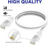 Adoreen Cat 6 Ethernet Cable 40 Ft, White Outdoor & Indoor Snagless Round RJ45 Network Cable for Fast Gaming & Internet