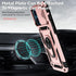iPhone 12 Pro Max Case with Camera Cover & Kickstand, Impact-Resistant Shockproof Protective Bumper (Rose Gold)