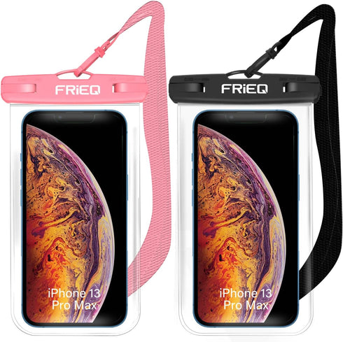 Waterproof Phone Pouch Bag - 2 Pack, Universal IPX8 Waterproof Case with Lanyard for iPhone/Samsung Up to 7"