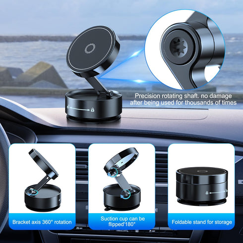 zardlect Vacuum Adsorption Magnetic Phone Holder,Magnetic Suction Phone Mount, Adjustable Electric Magnet Phones Holder