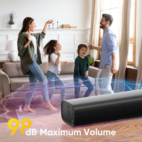 Sound Bar for Smart TV, Compact Design Soundbar TV Speakers with Customized Bass Reflector, Easy Set up Home Audio