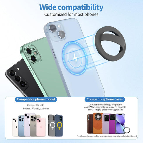 VZZNN 2 16/15/14/13/12 PCS Silicone Magnetic Phone Grip Holder,Loop Grip Phone Holder,Easy to Install