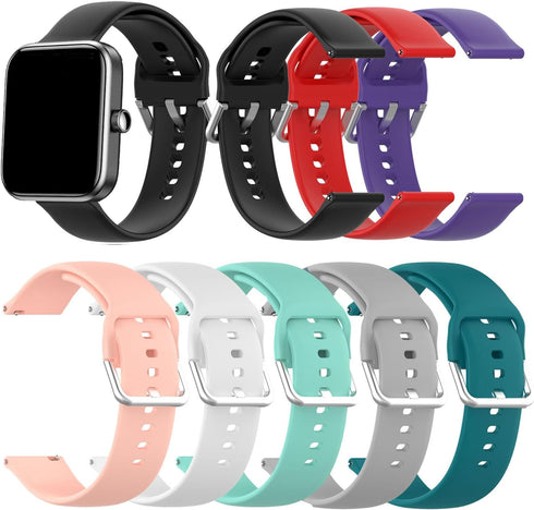 Tensky ID208 Plus BT Smart Watch Bands Compatible RuenTech, Flexible Silicone Replacement Bands (NOT for Tensky ID208BT)
