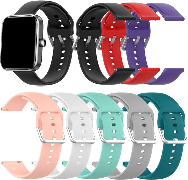 Tensky ID208 Plus BT Smart Watch Bands Compatible RuenTech, Flexible Silicone Replacement Bands (NOT for Tensky ID208BT)