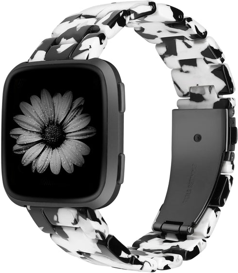 Wearlizer Resin Band Compatible with Fitbit Versa/Versa 2 - Lightweight Bracelet Replacement Wristband Strap