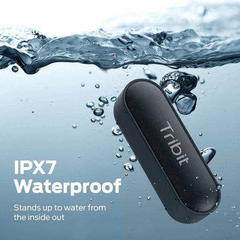 Tribit Bluetooth Speaker XSound Go with 16W Loud Sound & Deeper Bass, 24H Playtime, IPX7 Waterproof, Portable Wireless