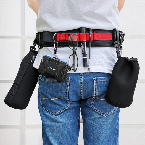 PULUZ Multi-Function Camera Waist Belt for SLR/DSLR, Adjustable Strap with Hook for Outdoor Photography Accessories