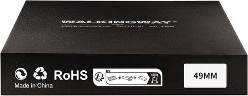 WalkingWay 49mm Black Diffusion Filter 1/8 Pro Mist for Camera Lens, Soft Dreamy Cinematic Effect
