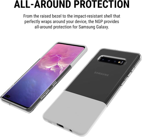 Incipio NGP Flexible Case - Clear for Samsung Galaxy S10+ with Shock-Absorbing Protection
