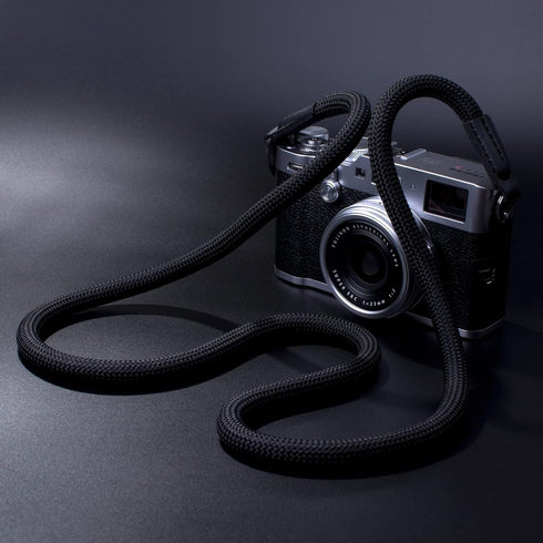 Climbing Rope Camera Strap for Round Hole Interface DSLR SLR Mirrorless Camera, 100cm Black