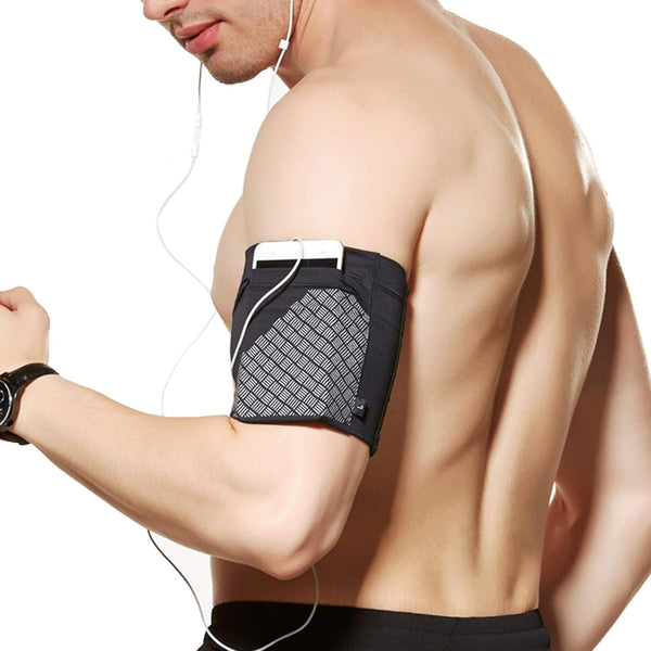 Sports Running Armband, Lightweight All Purpose Sport Bag Arm Band Holder, Comfortable Phone Sleeve, Black