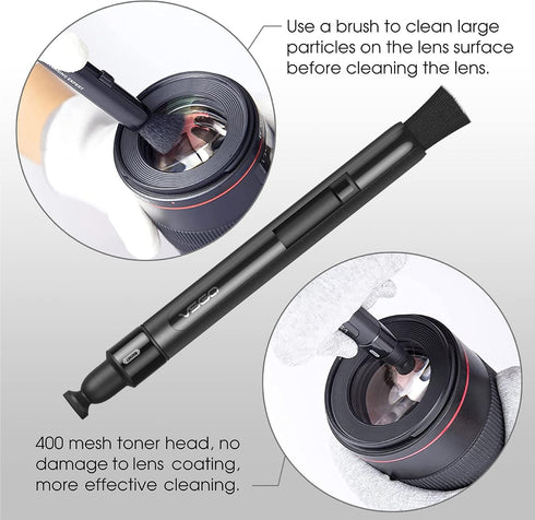 VSGO V-P03E Lens Cleaner Pen, Compatible for Canon, Nikon, Sony Digital Camera Cleaning with Replacement Tip