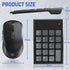 Yeemie Pro 19 3 2.4GHz Wireless Number Pad and Mouse Combo, Key USB Keypad and Adjustable DPI Silent Mouse, Ultra Slim