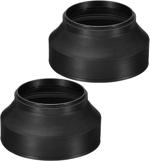 PATIKIL 72mm Camera Lens Hood, 2Pcs Rubber Collapsible Protector for Nikon, Fujifilm, Pentax, Leica Photography