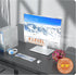 Single LCD Computer Monitor Free-Standing Desk Stand Riser - Height Adjustable for 13 to 32 Inch Screen, White