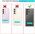 SunStory Military-Grade Full Body Protective Case for Samsung Galaxy S24 Ultra with Kickstand & Slide Camera Cover, Red
