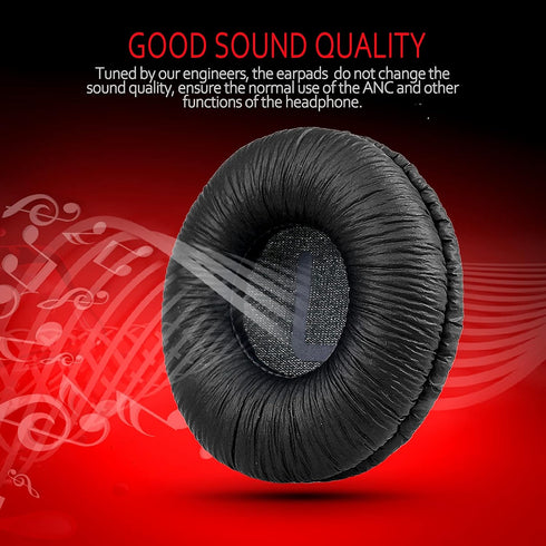 Universal Replacement Ear Pads for Sony MDR-ZX110, JBL Tune 600bt, Thicker Black Ear Cushions by Krone