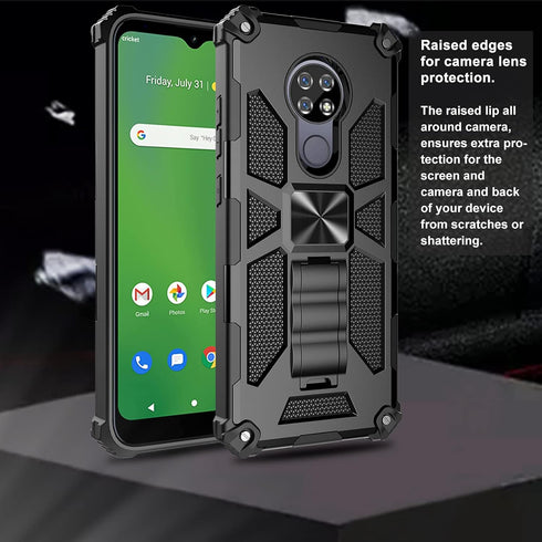 Ailiber for Cricket Ovation Case, AT&T Radiant Max Phone Case with Screen Protector, Rugged Shockproof Military Grade