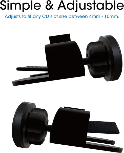 TechMatte (1 Pack) MagGrip Universal Magnetic CD Slot Mini Car Mount, Case Friendly CD Slot Phone Holder Compatible